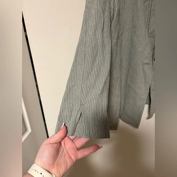 Melrose & Market Olive Green Striped Blazer XL - Picture 3 of 5